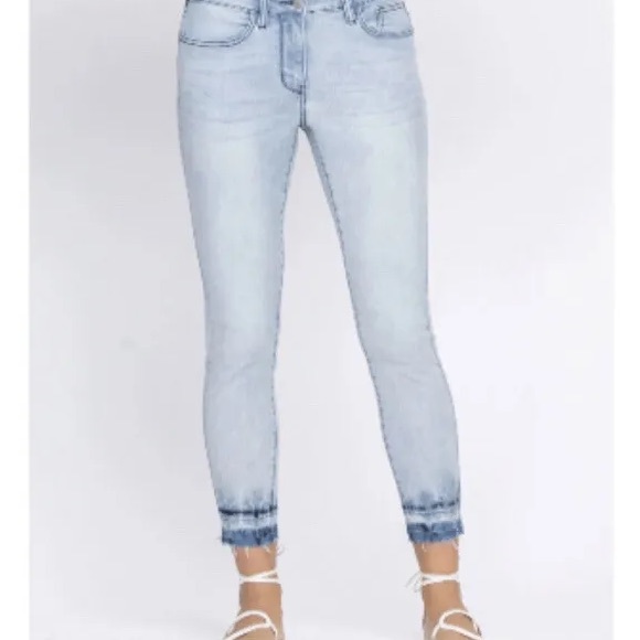 Judy Blue | Colby Mid Rise Tie Dye Release Hem Skinny Denim Jeans size 1 25 - Picture 2 of 5